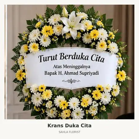 Krans Bunga Duka Mekar Baru