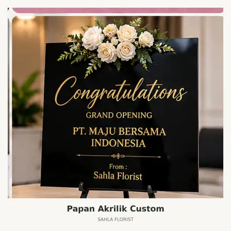 Papan Bunga Akrilik Mekar Baru